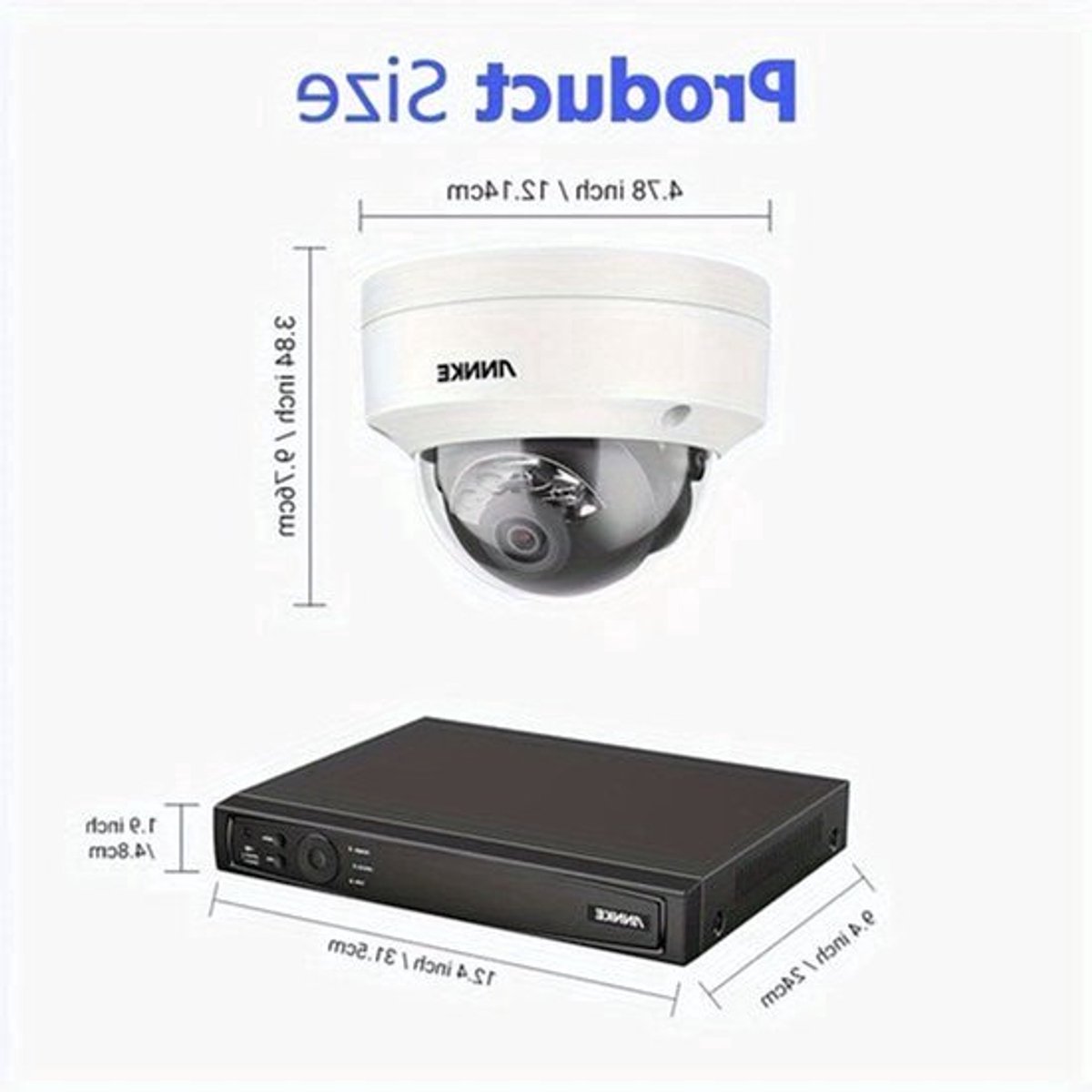 4K Beveiligingscamera Set – Surveillance Camera – IP Camera – Bewakingscamera – PoE Camera – 4x 8MP PoE Camera’s – 8-kanaals NVR – Kleurennachtzicht 30m – Mens- en Voertuigdetectie