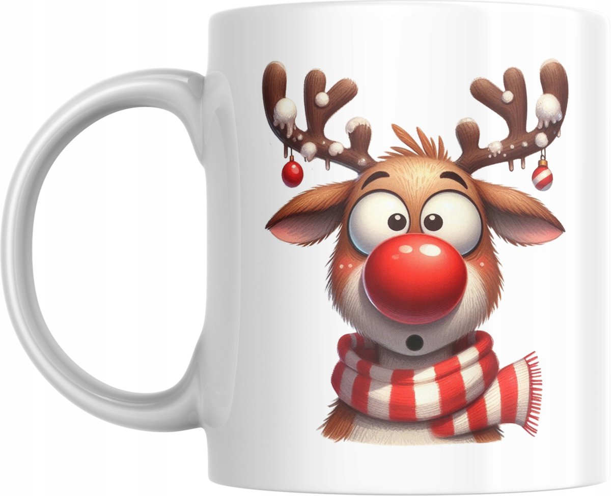Keramische Mok met Rendier - Perfect Cadeau voor de Feestdagen