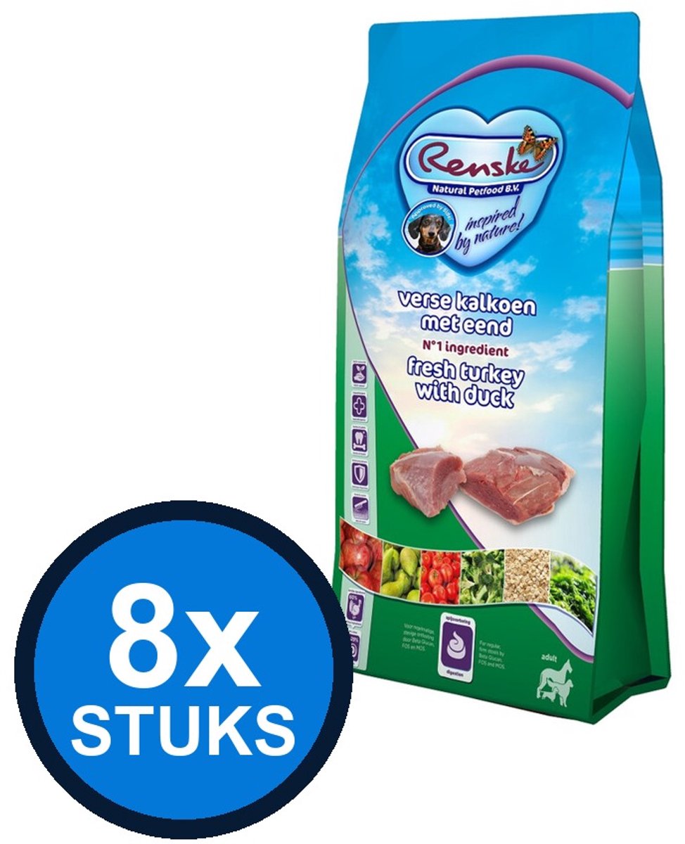 Renske Renske Super Premium droog hond adult kalkoen&eend 600gr