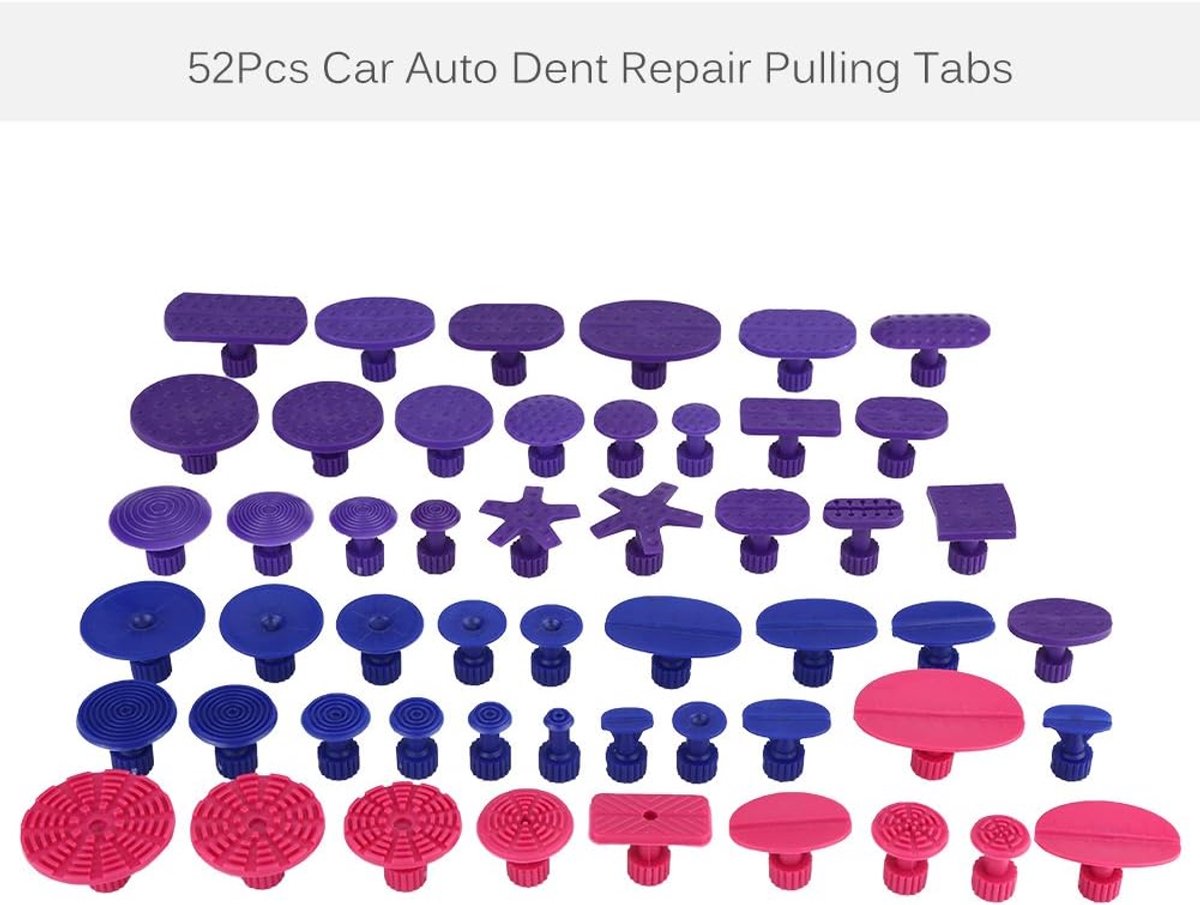 Paintless auto carrosserie deuken reparatie zuignap set, 52 stuks deuken snelle reparatie lakloze deukreparatie gereedschap voor auto koelkast motorfiets wasmachine vervanging accessoires