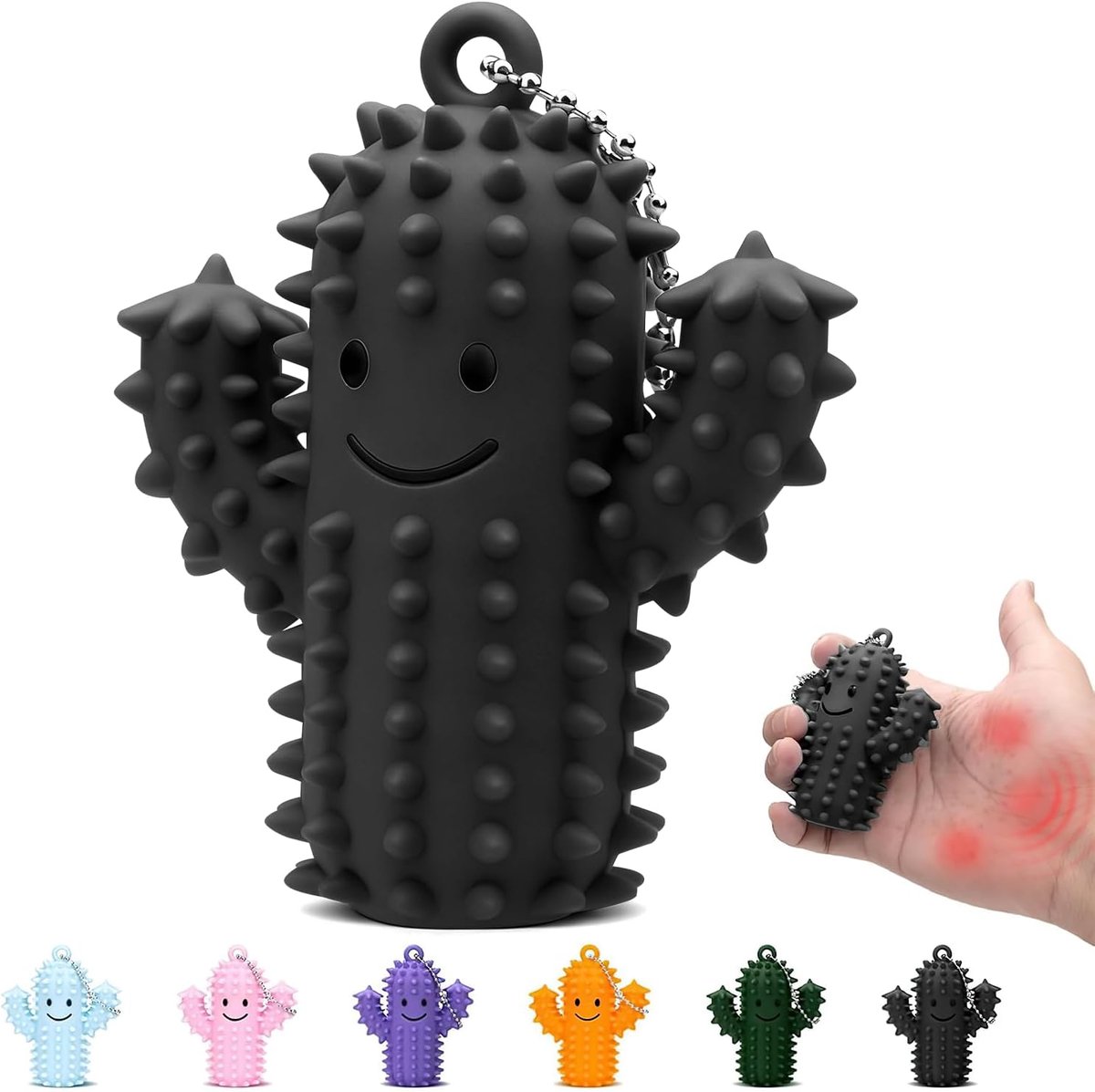 Speelgoed voor volwassenen, cactus, fidget toys, sleutelhanger, sensorisch speelgoed, adhs speelgoed, Spiky Grippie Stim, keychain pijnboom fidget-speelgoed voor stressvermindering