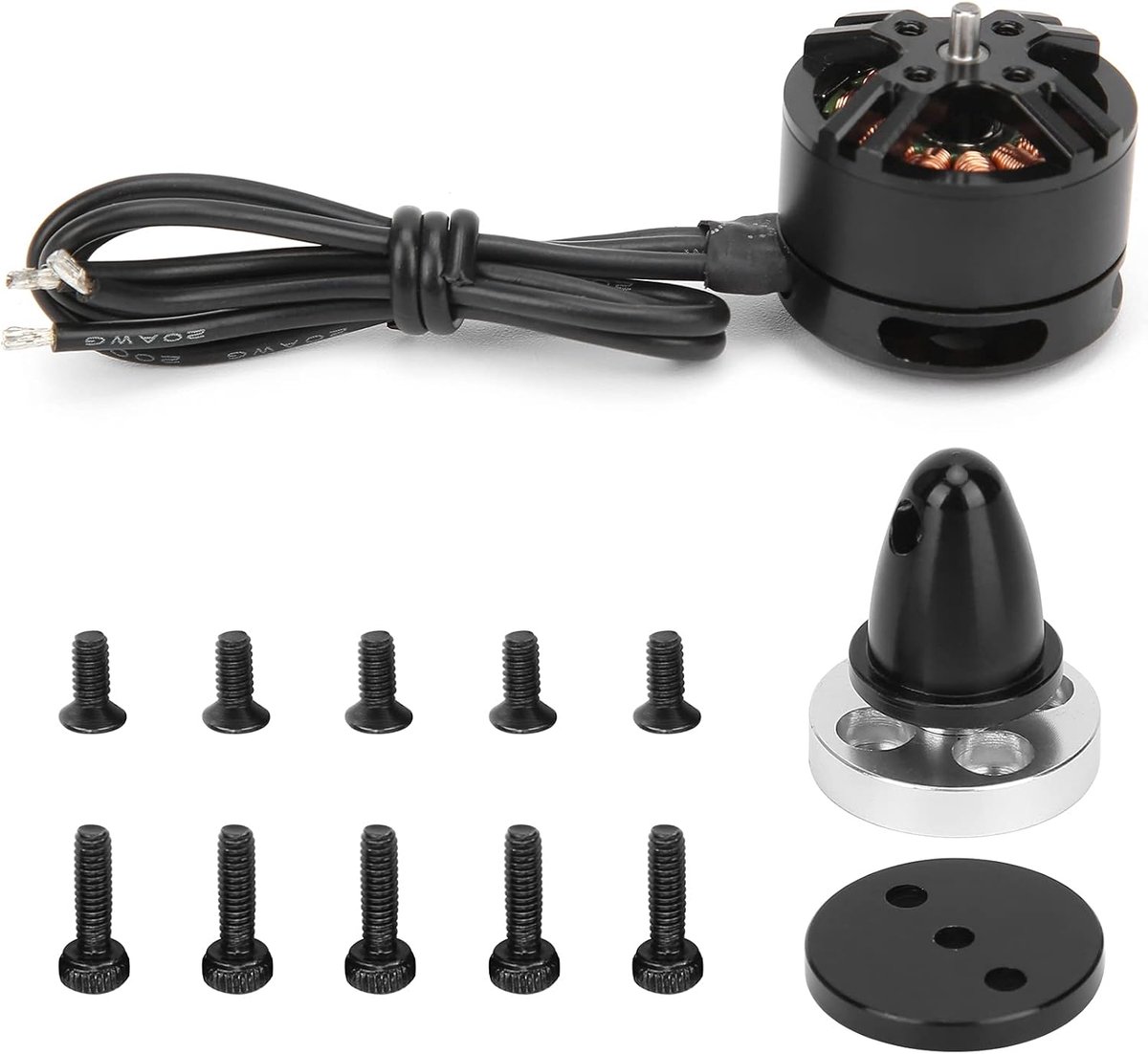 Motor, 2300KV met Adapter Vervanging voor RC Quadcopters, Multicopters en RC Auto's voor Modelbouwers en Hobbyisten