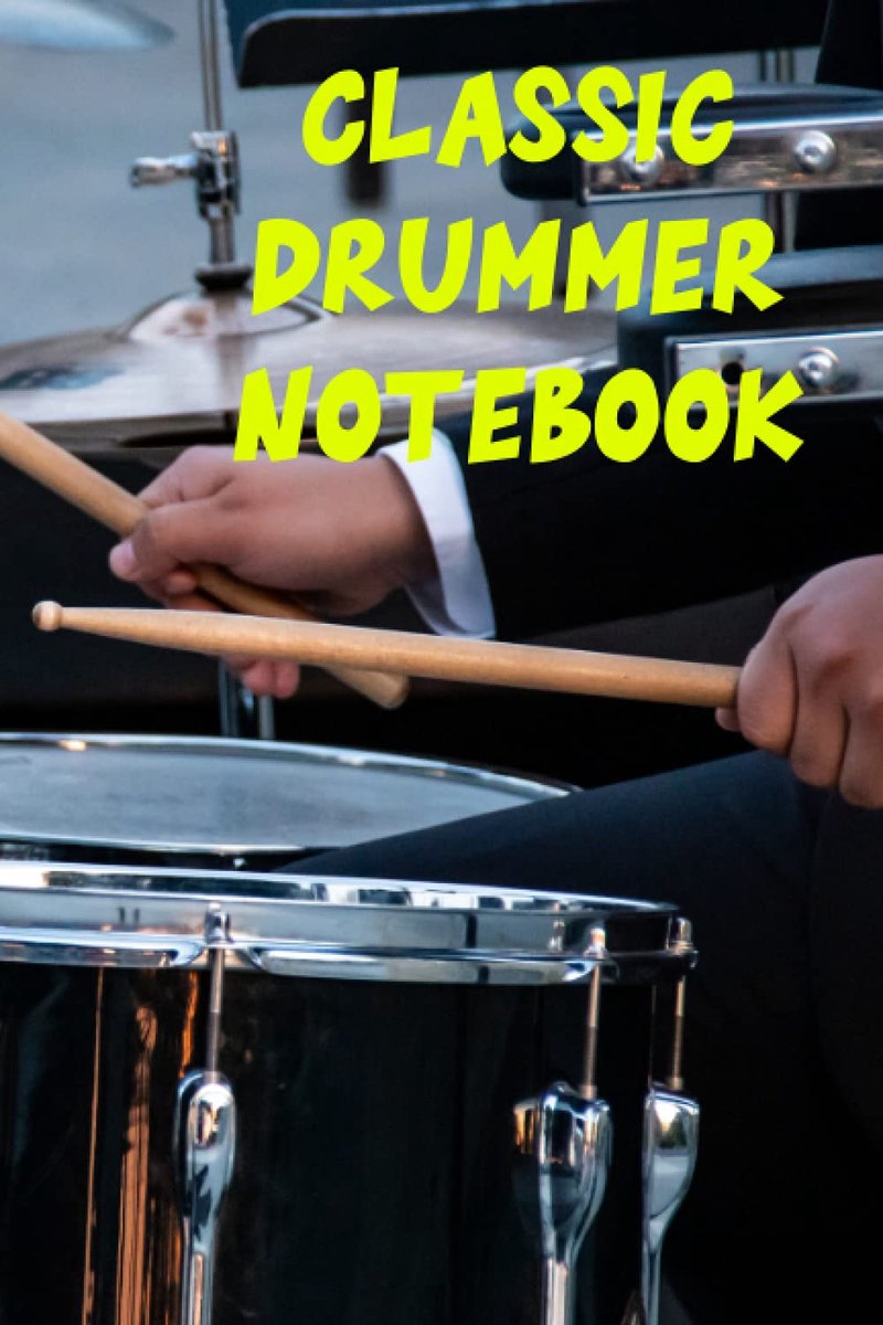 Drummer Notebook: Drum Player quote Notation Book with 100 Pages Note Sheets 6 x 9 inches