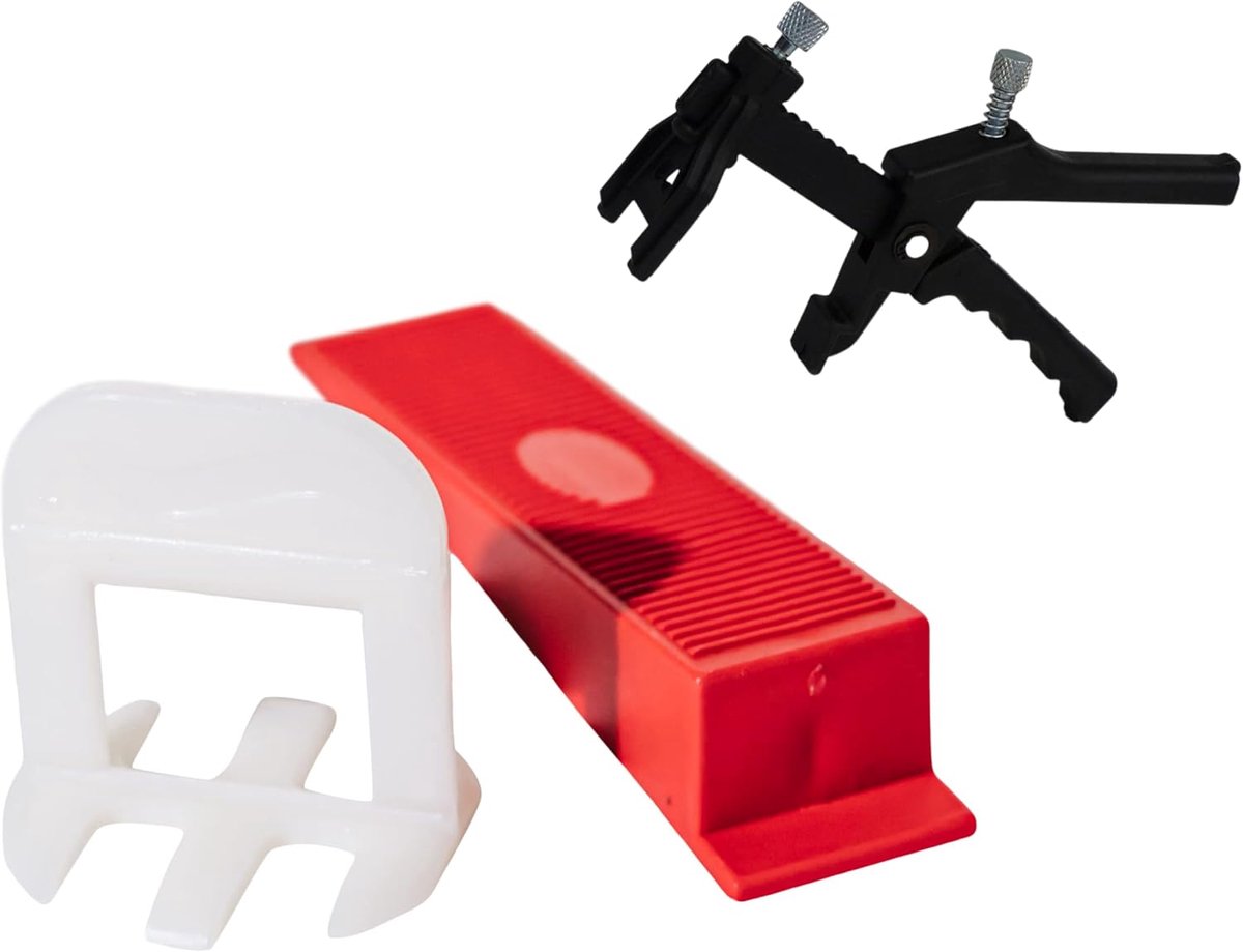 Leveling systeem - CLIP-IT Starter kit 3 mm - 250 clips + 250 keggen + 1 leveling tang - 6-12 mm tegel dikte