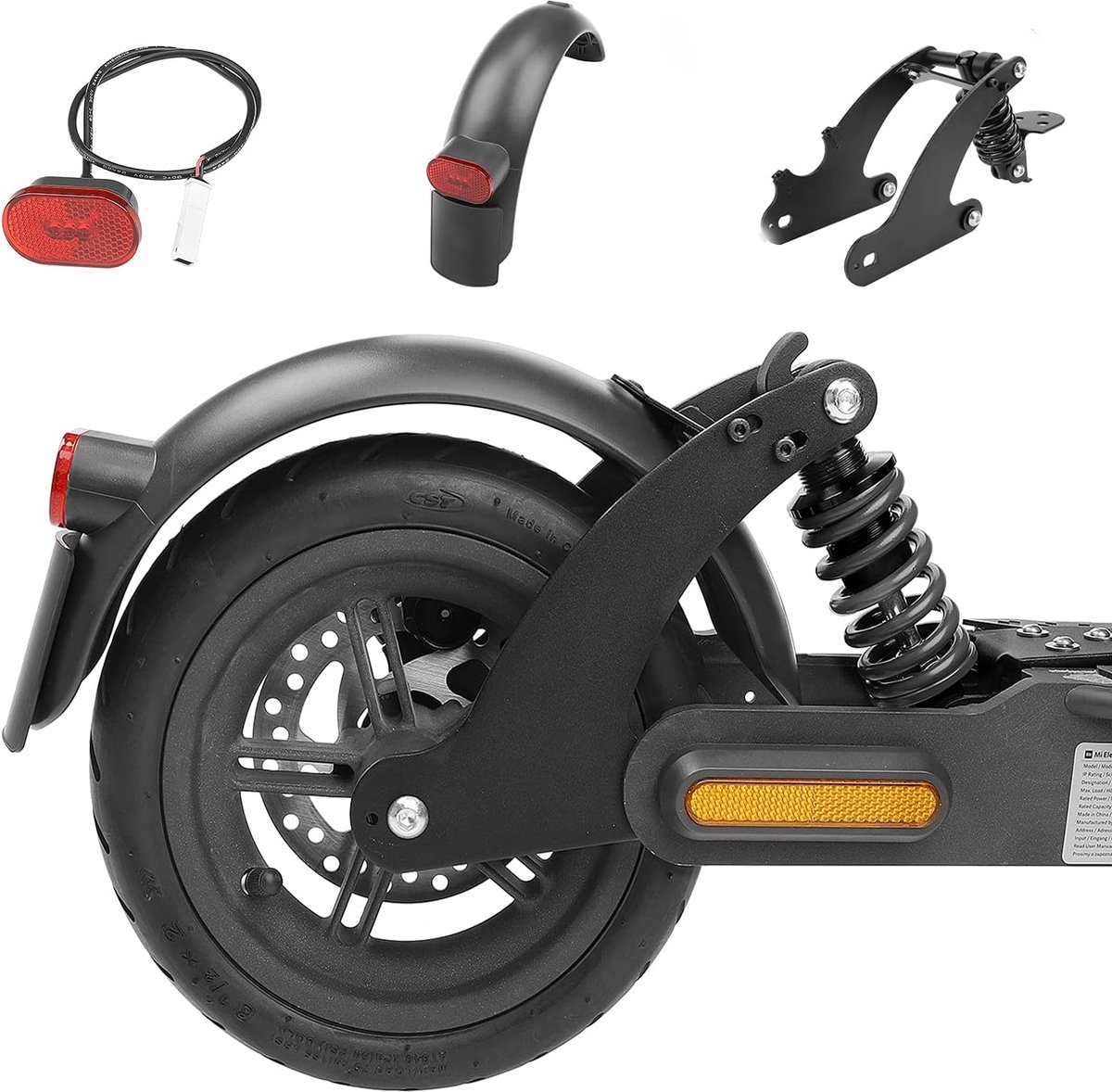 通用 Fututech Achterwielophanging Elektrische Scooter voor Xiaomi M365 1S Pro Pro2 Essential Lite Schokdemper Achterlicht Accessoires Scooters Modificatie