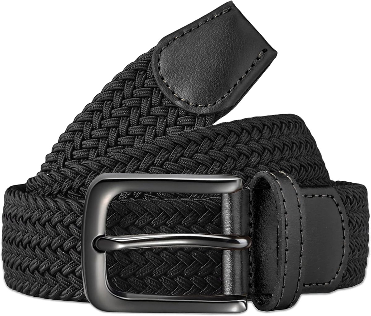 Stretchbroekriem Voor Heren, Gevlochten Riem, Elastische Riem Voor Heren Zonder Gaten, Stofriem 35 Mm Voor Casual Pak, Golfbroek