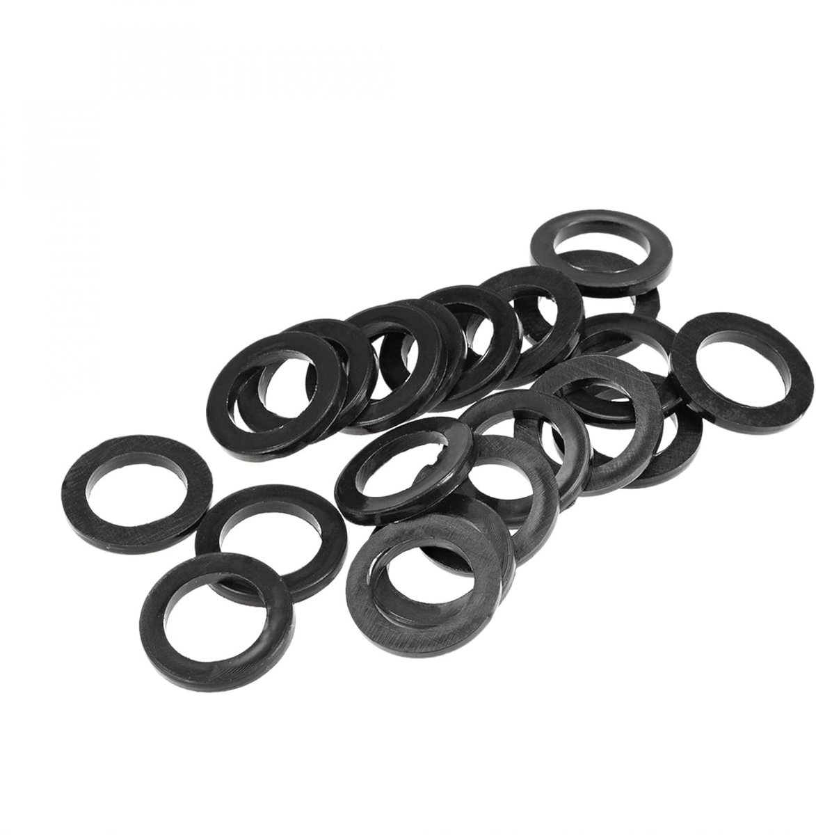 Sourcing map 20 stuks. Rubberen schijf vlak 10 mm binnendiameter 20 mm buitendiameter 2,2 mm 15mmx23mmx2.5mm