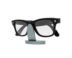 Station de charge pour lunettes connectées Ray-Ban Meta, station d'accueil USB-C avec écran LED, charge rapide en 45 minutes, compatible avec Wayfarer, Skyler et Headliner (gris)