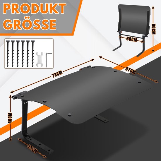 Garage voor robotmaaier, overdekte carport voor robotmaaier, garage voor robotmaaier, weerbestendig, 73 x 57 x 40 cm, materiaal metaal en kunststof — afbeelding 2