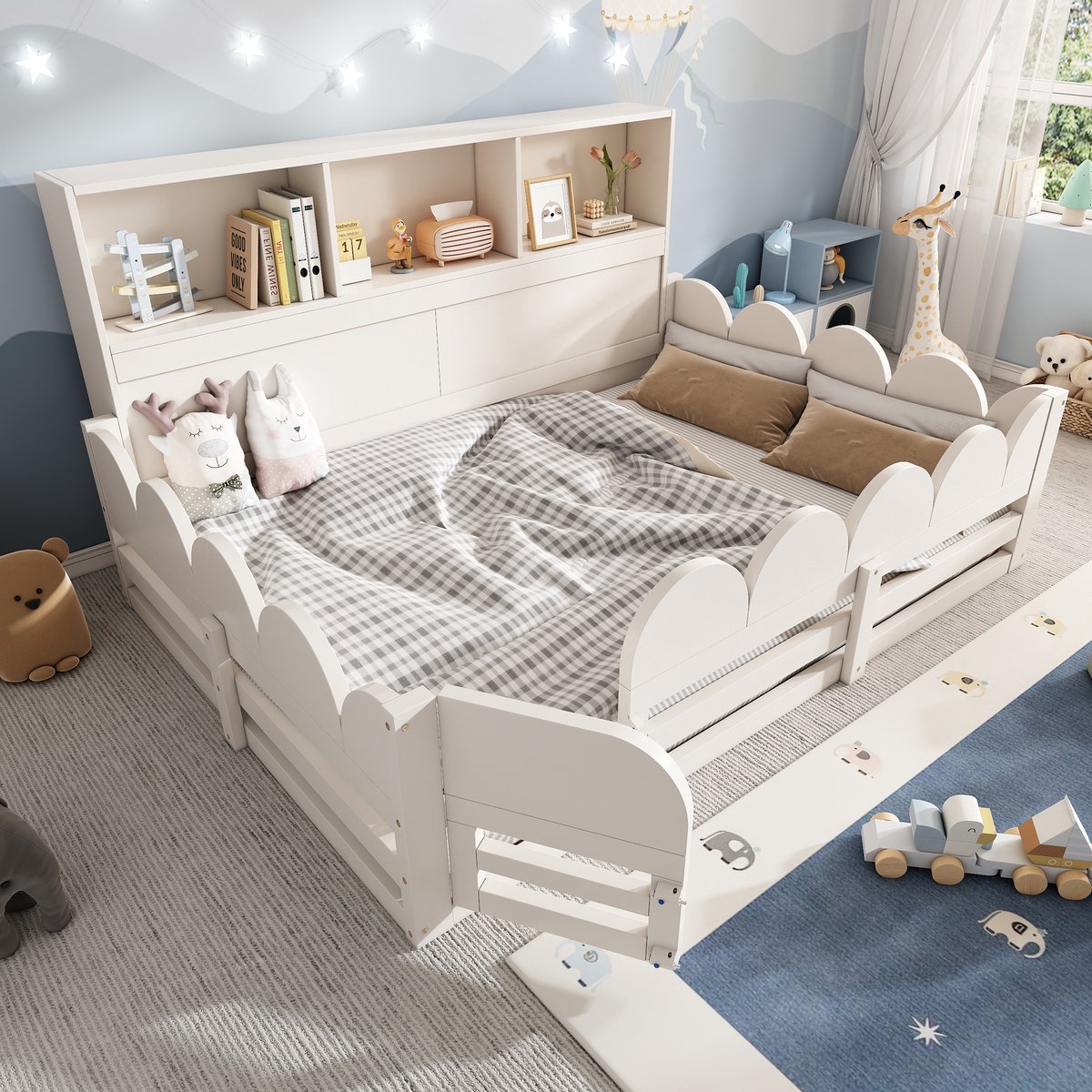 Bedframe - 140x200 Cm - Bed - Met Lattenbodem - Wit - Zonder Matras