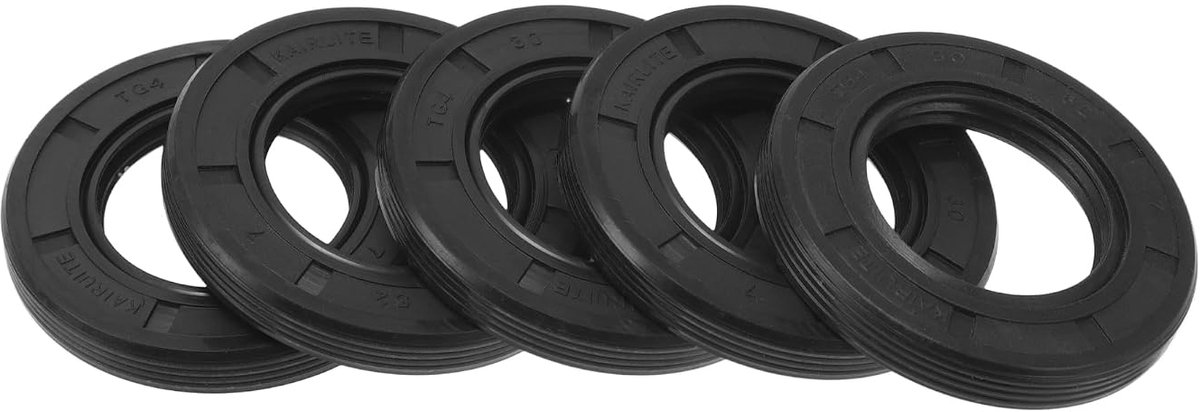 Universele afdichting voor olie TG4 lipafdichtring, afdichting voor roterende as 30 x 52 x 7 mm NBR zwart hogedrukrubber 5 stuks
