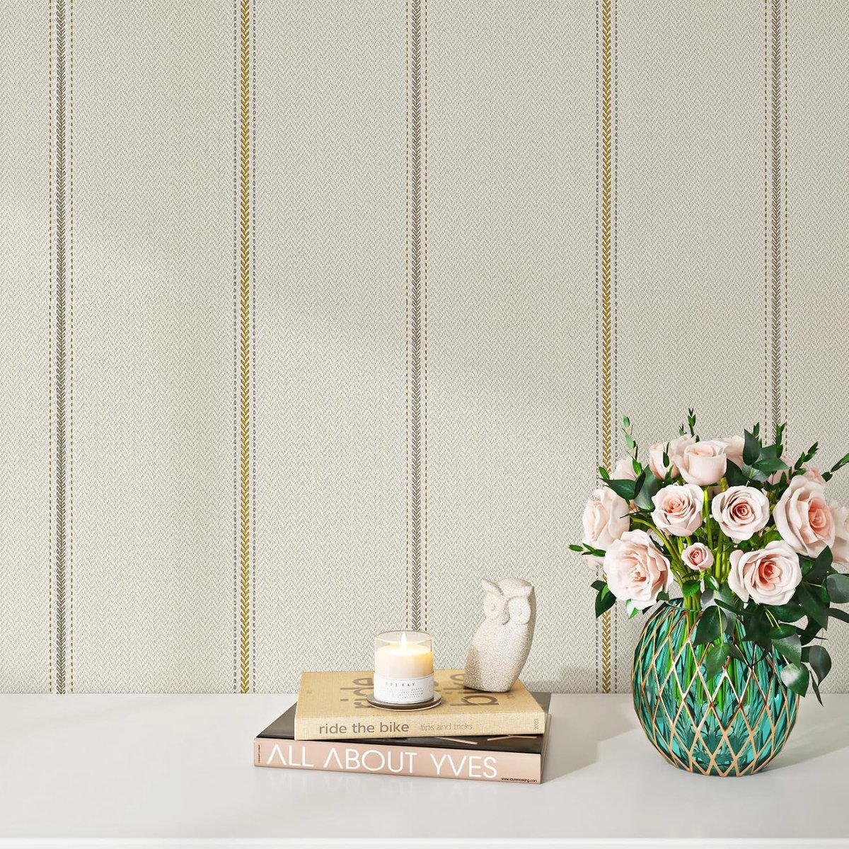 Behang beige patroon zelfklevend behang visgraat 40CMx10M meubelfolie zelfklevend linnen beige folie meubelmotief muur hal slaapkamer woonkamer