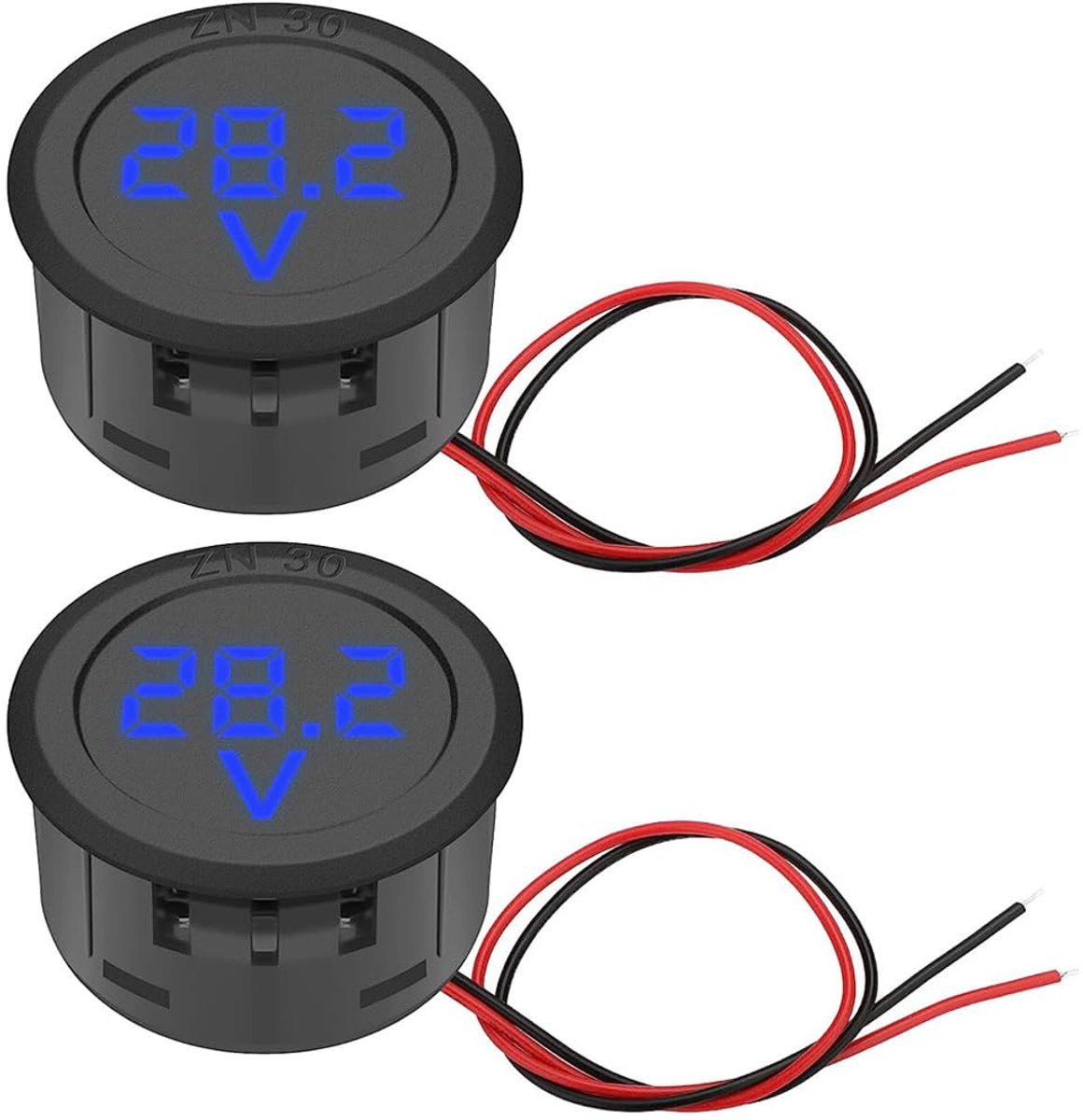 Voltmeter, 2-draads spanningsmeter voltmeterdetector voor motorfiets vrachtwagen camper caravan marine