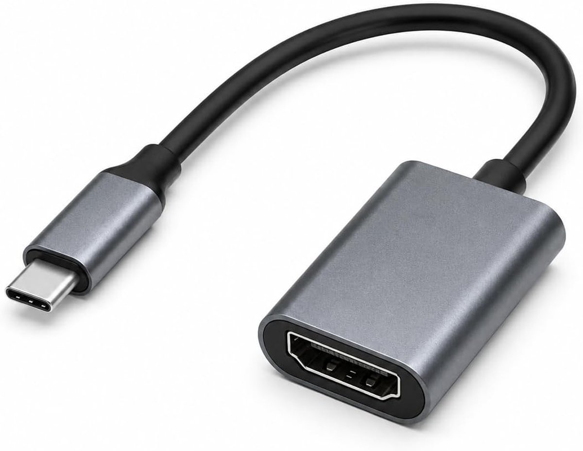 C naar HDMI-adapter, 4K @60Hz type C naar HDMI-kabel, compatibel met Thunderbolt 3, USBC naar HDMI-adapter voor MacBook Pro/Air, iPad Pro, Galaxy S23, XPS, Surface