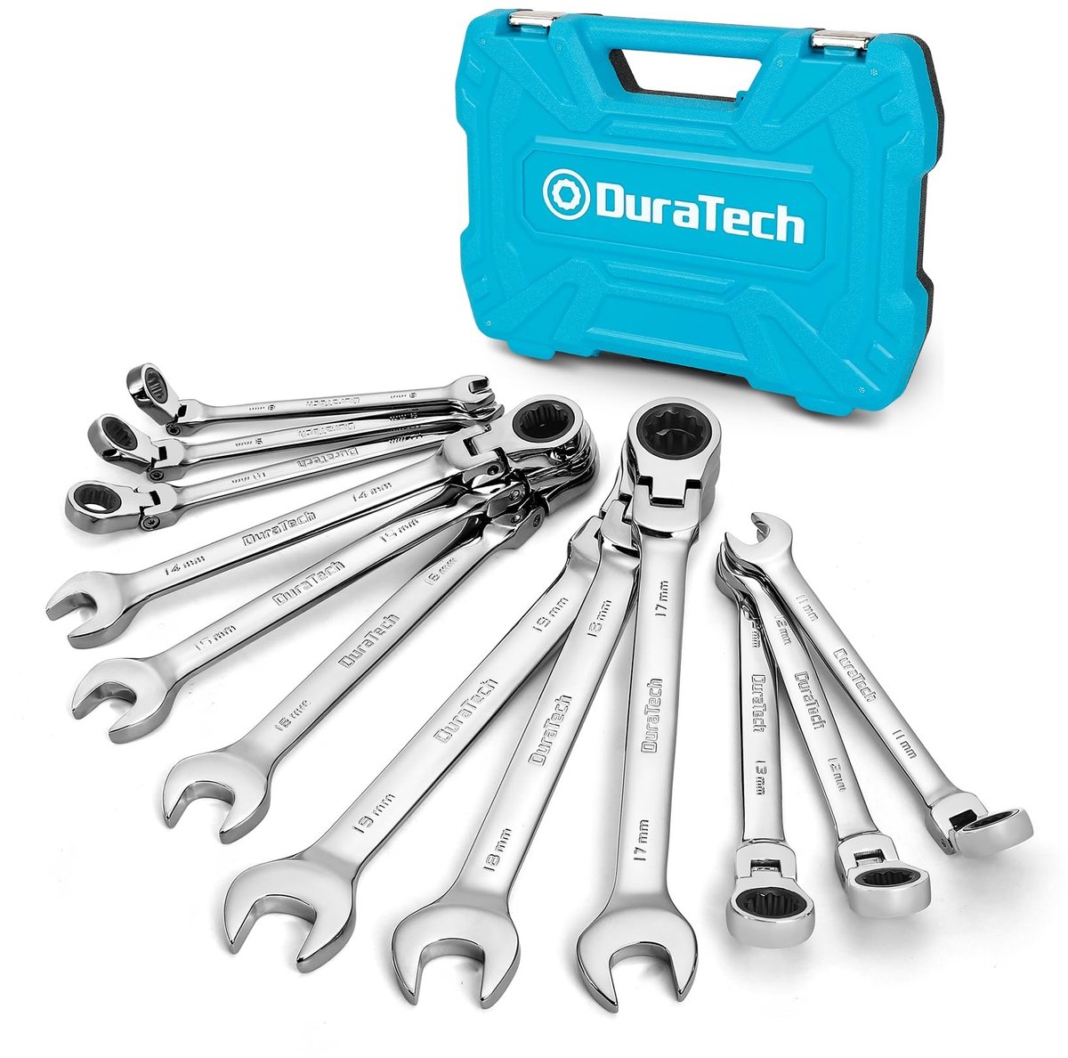SolidKeus - 12-Piece Flex Head Ratchet Sleutelset met 72 Tanden