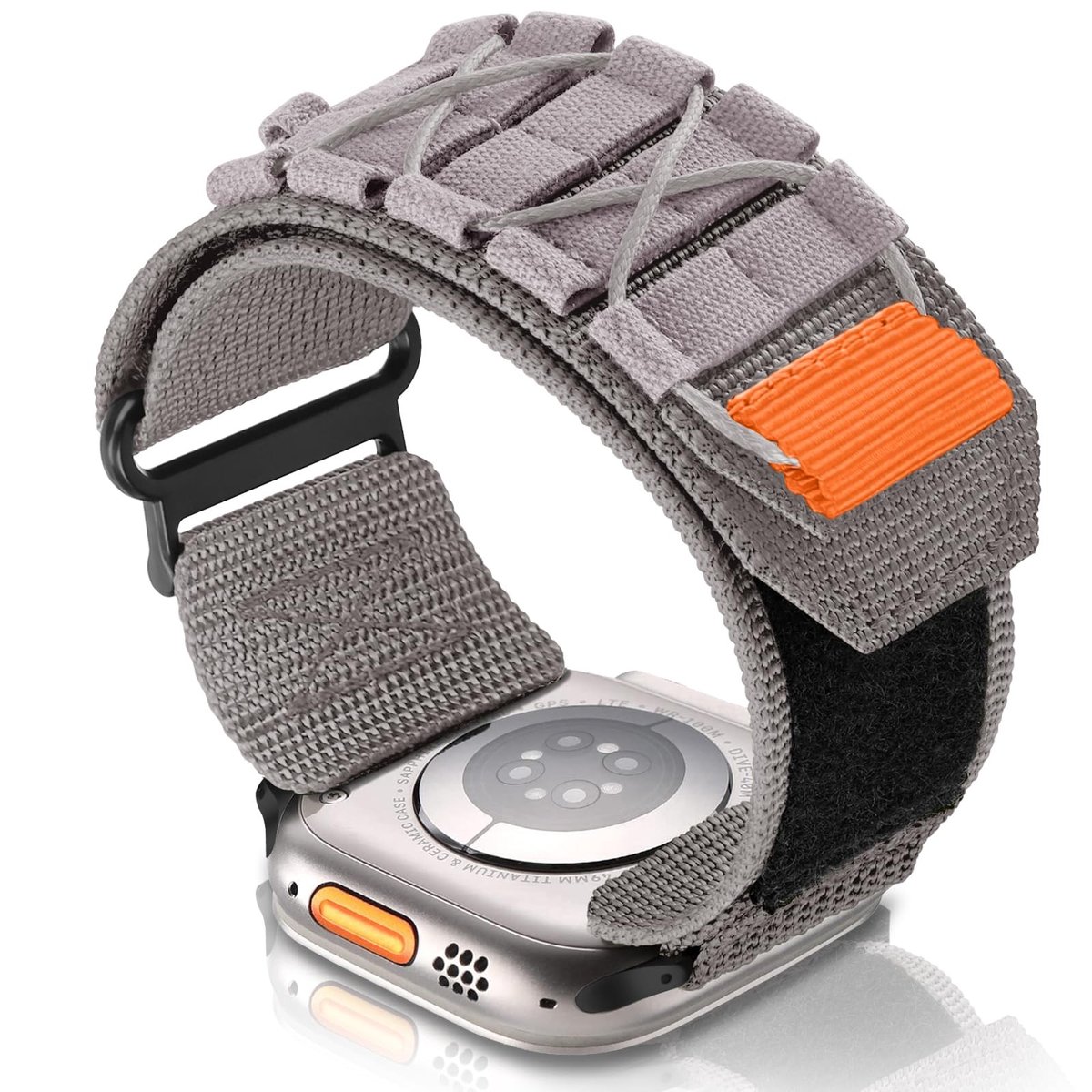 SolidKeus - Nylon Horlogeband voor Apple Watch 49mm/45mm/44mm/42mm