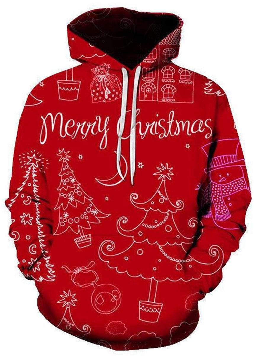 SolidKeus - Feestelijke Heren Hoodie met Lange Mouwen en Zak