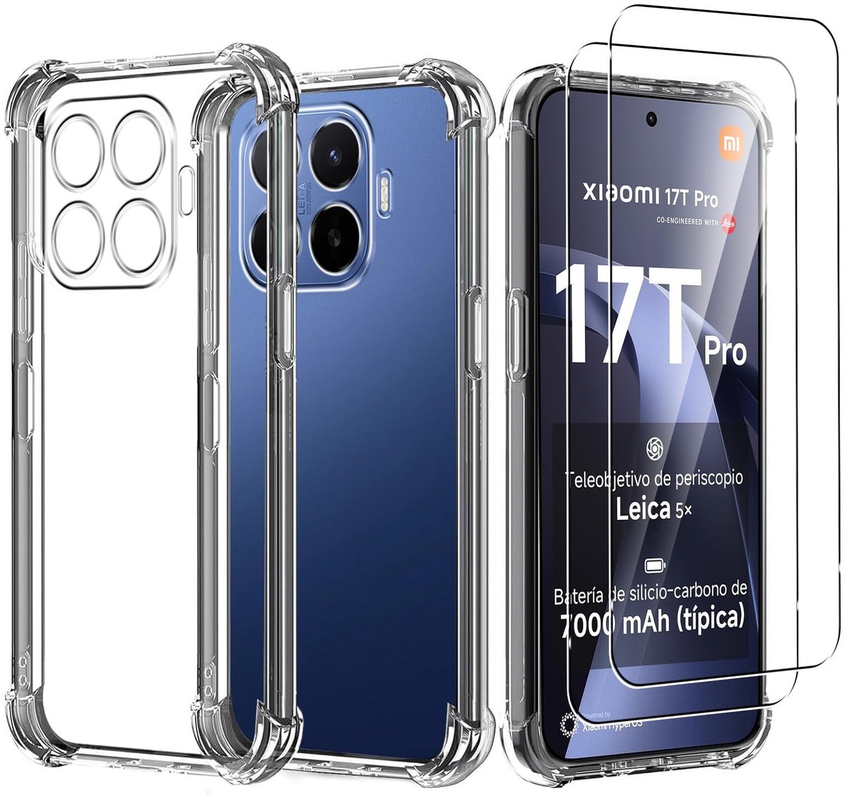 SolidKeus - Hoes voor Xiaomi 17T Pro met Beschermfolie