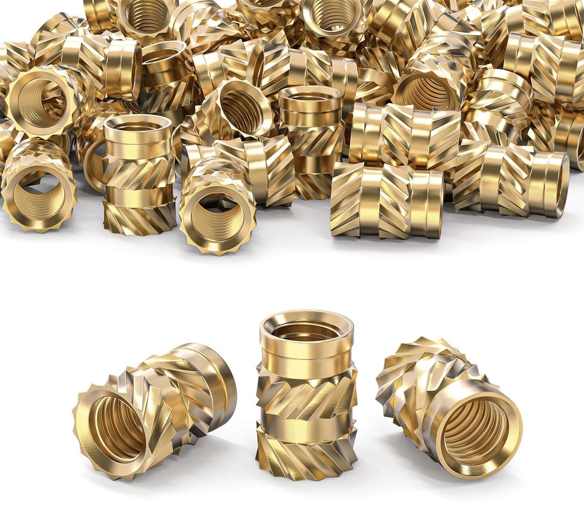 SolidKeus - 50 Stuks M3 Draadmoeren van Messing voor 3D Printers
