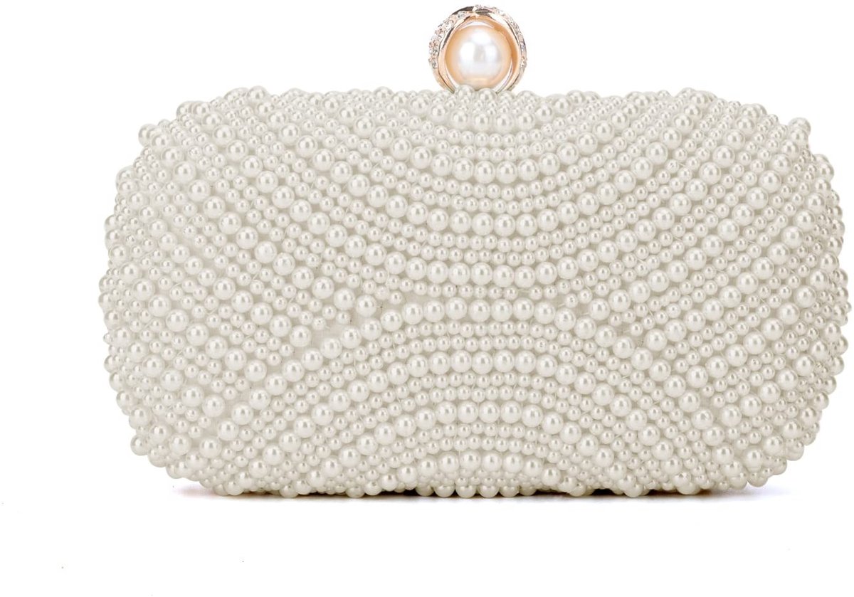 SolidKeus - Elegante Parels Clutch voor Feestelijke Gelegenheden