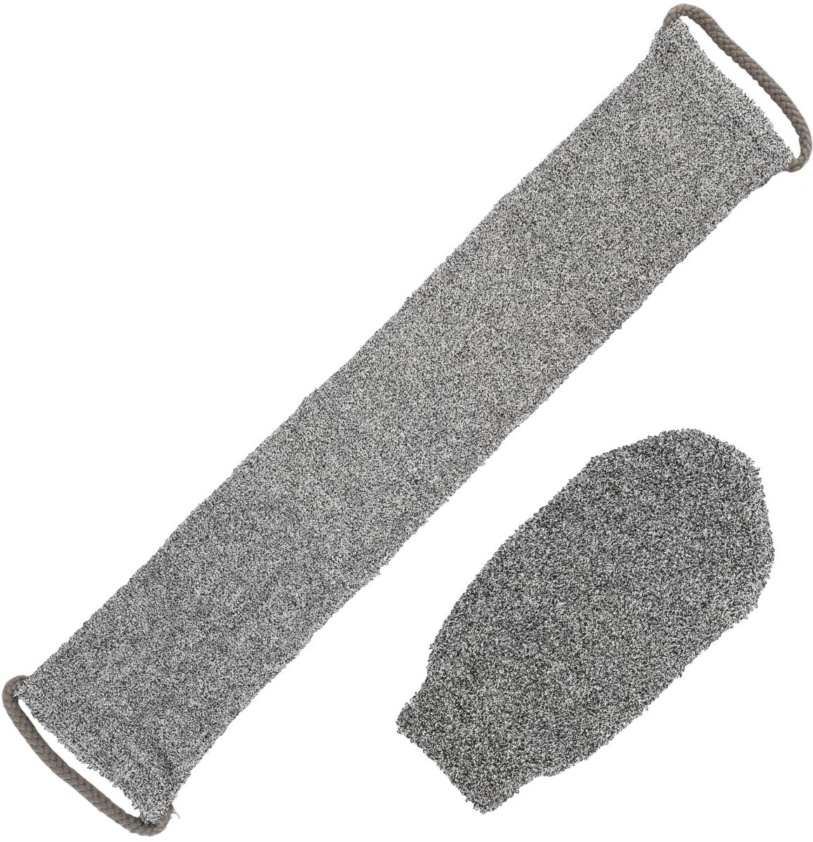 SolidKeus - Set van 2 Washandjes en Peelinghandschoen van Natuurlijk Bamboe