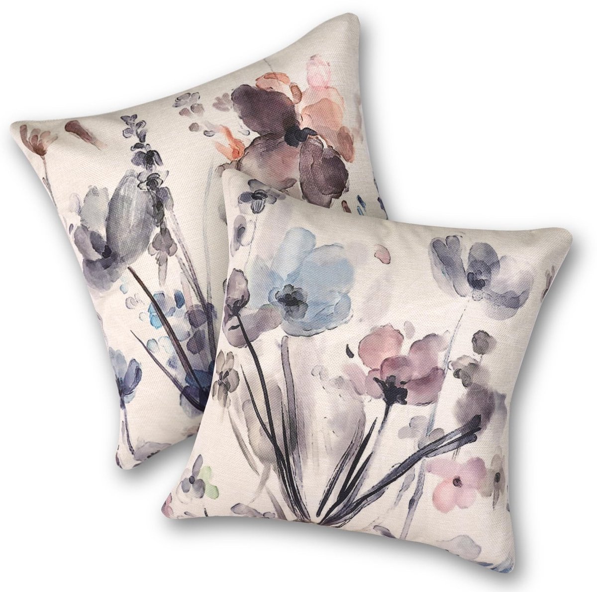 SolidKeus - Set van 2 Bloemen Kussenhoezen 40 x 40 cm