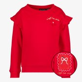 TwoDay meisjes sweater met ruches rood - Maat 110/116