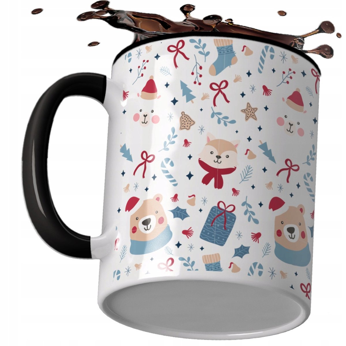 Keramische Mok met Feestelijke Dierenprint - Perfect Cadeau