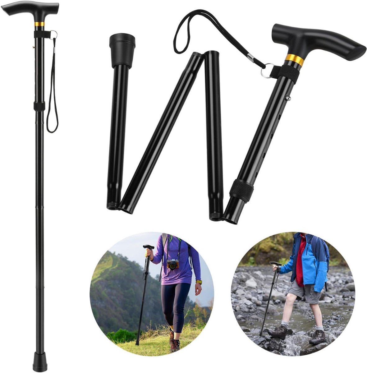 QUOVO® Loopkrukken – Elleboogkrukken – Krukken Voor Revalidatie – Orthopedische Krukken -Loophulpmiddelen – Wandelstok Voor Volwassenen En Senioren - Zwart - 93cm x 12cm x 93cm