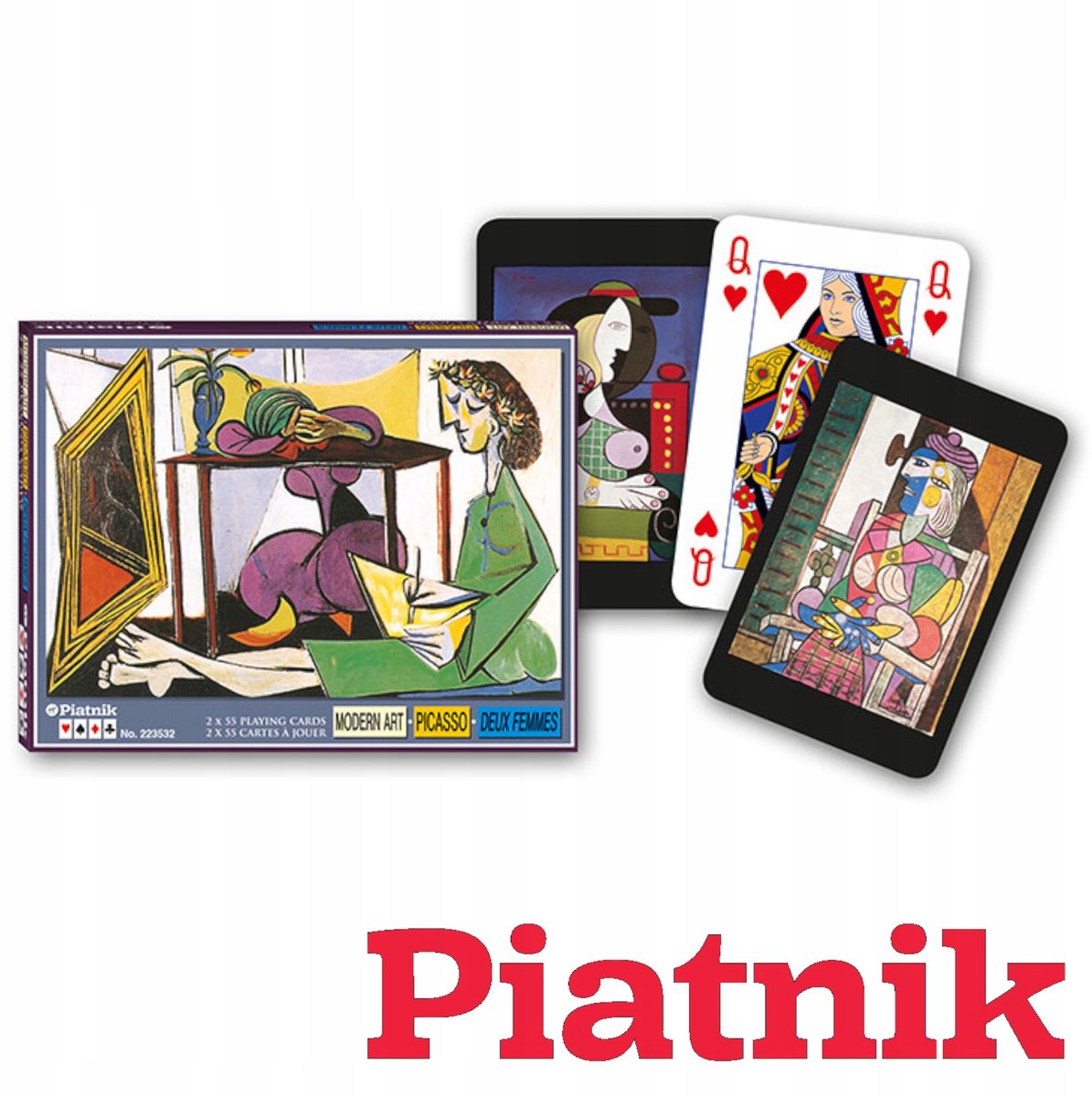 Merkloze Plastic Speelkaarten Picasso Stijl - 2 Dekken (110 kaarten)