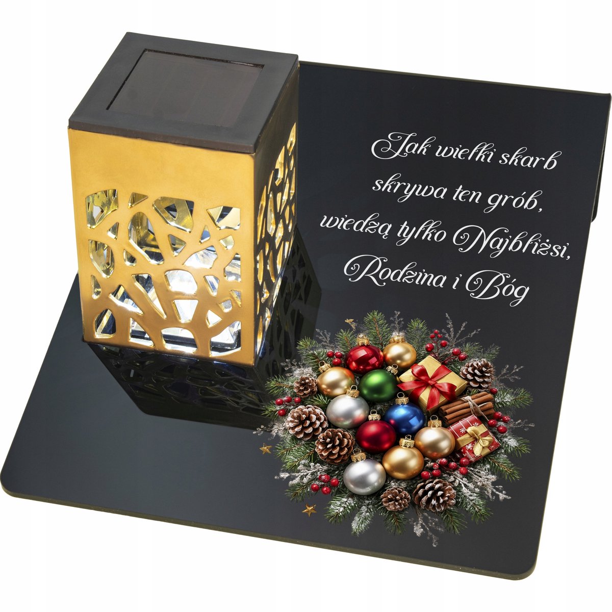 Grote LED Zonne Znicz - Elegante Grafdecoratie
