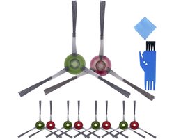 Brushes Replacement for Ecovacs Deebot Ozmo 950 920 T5 T8 T9 T8+ T8 AIVI T8 Max T10 Omni T20 Omni X1 Omni T9+ N7 N8+ T10 Turbo for Yeedi 2 Hybrid Robot Vacuum Cleaner Accessories 10Pcs