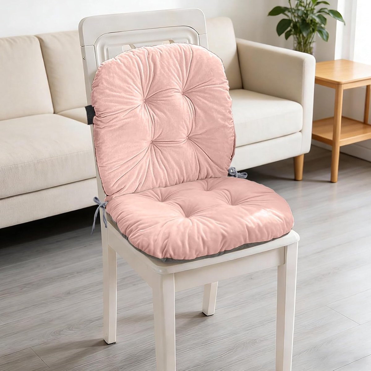 Tuinstoel met hoge rugleuning, kussens 42 x 85 cm, extra dikke zitkussens, bureaustoel, kruk, kussens, tuinmeubelen, tuinstoelkussens voor tuinstoelen, zitkussen, outdoor, zitkussen (roze)