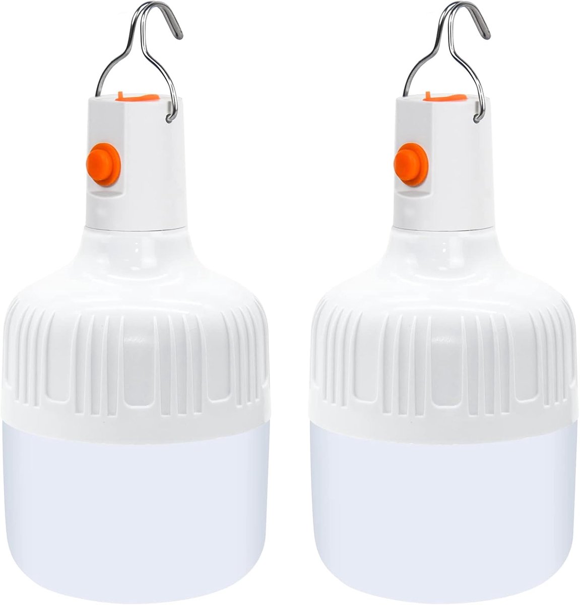 2 stuks campinglantaarn, draagbare led-campinglamp, 500 lumen, met USB, oplaadbaar, batterijen, 2 verlichtingsmodi, verlichting, camping, waterdicht, tentverlichting voor camping, vissen, tuin,