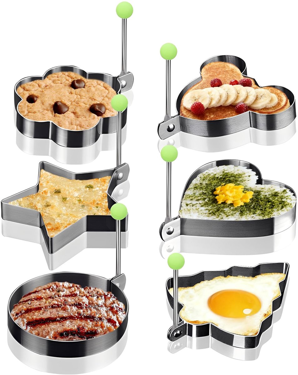 Omgoods - 6 Stuks Eierschalen voor Eieren en Pannenkoeken in de Keuken