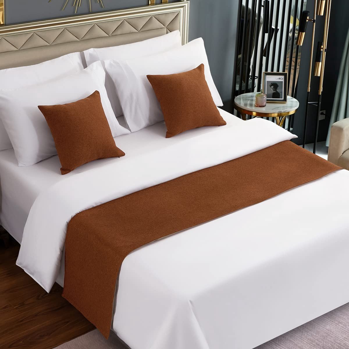 Omgoods - Decoratieve Bed Runner van Imitatie Linnen