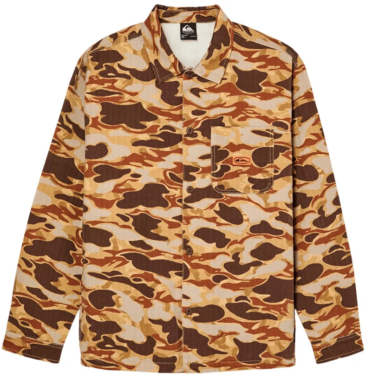 Quiksilver Castle Hill Overhemd Met Lange Mouwen XL Man Rawhide Garage Camo