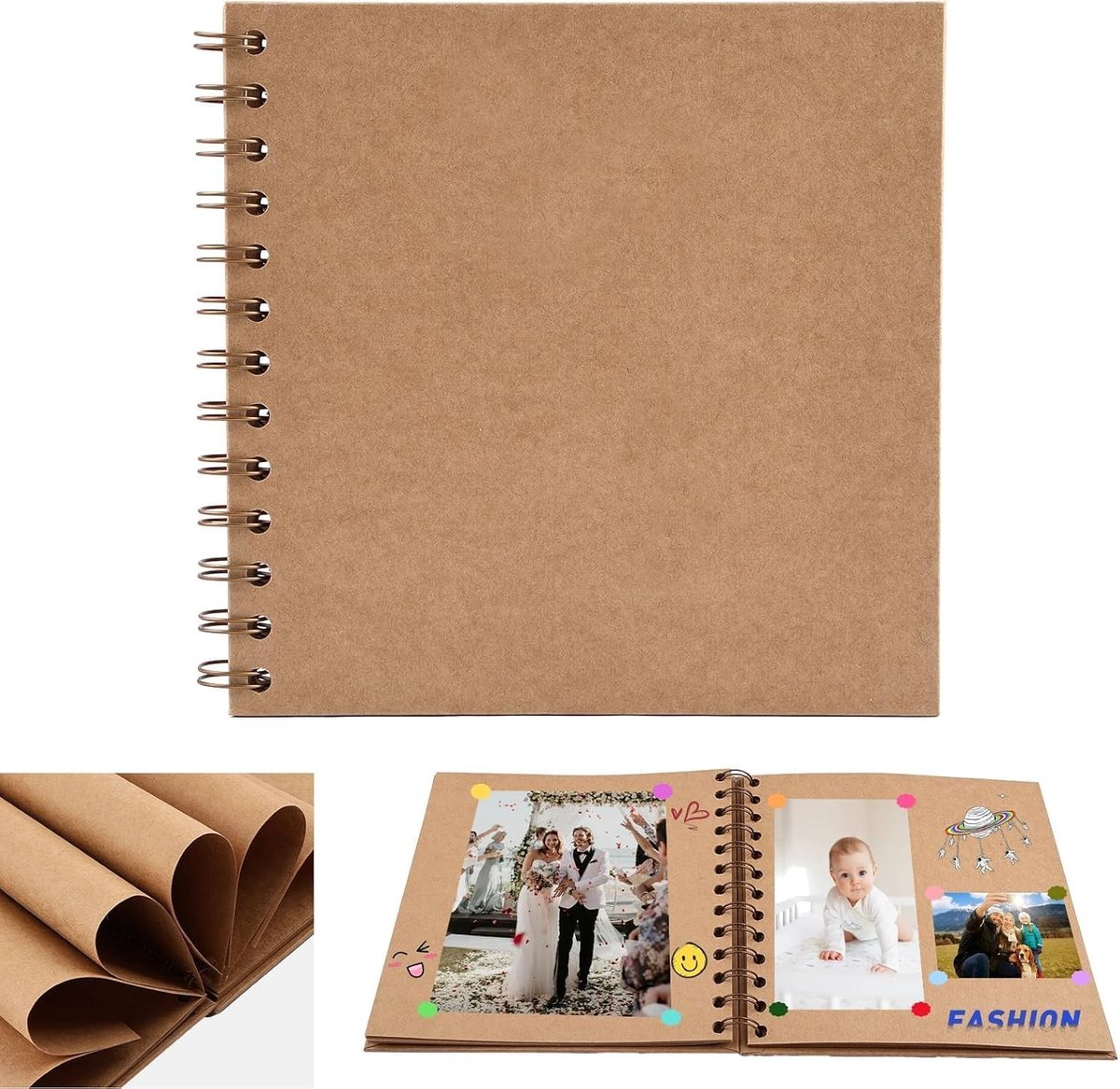 SolidKeus - DIY Scrapbook Album 18x18 cm met 20 Bladen voor Herinneringen