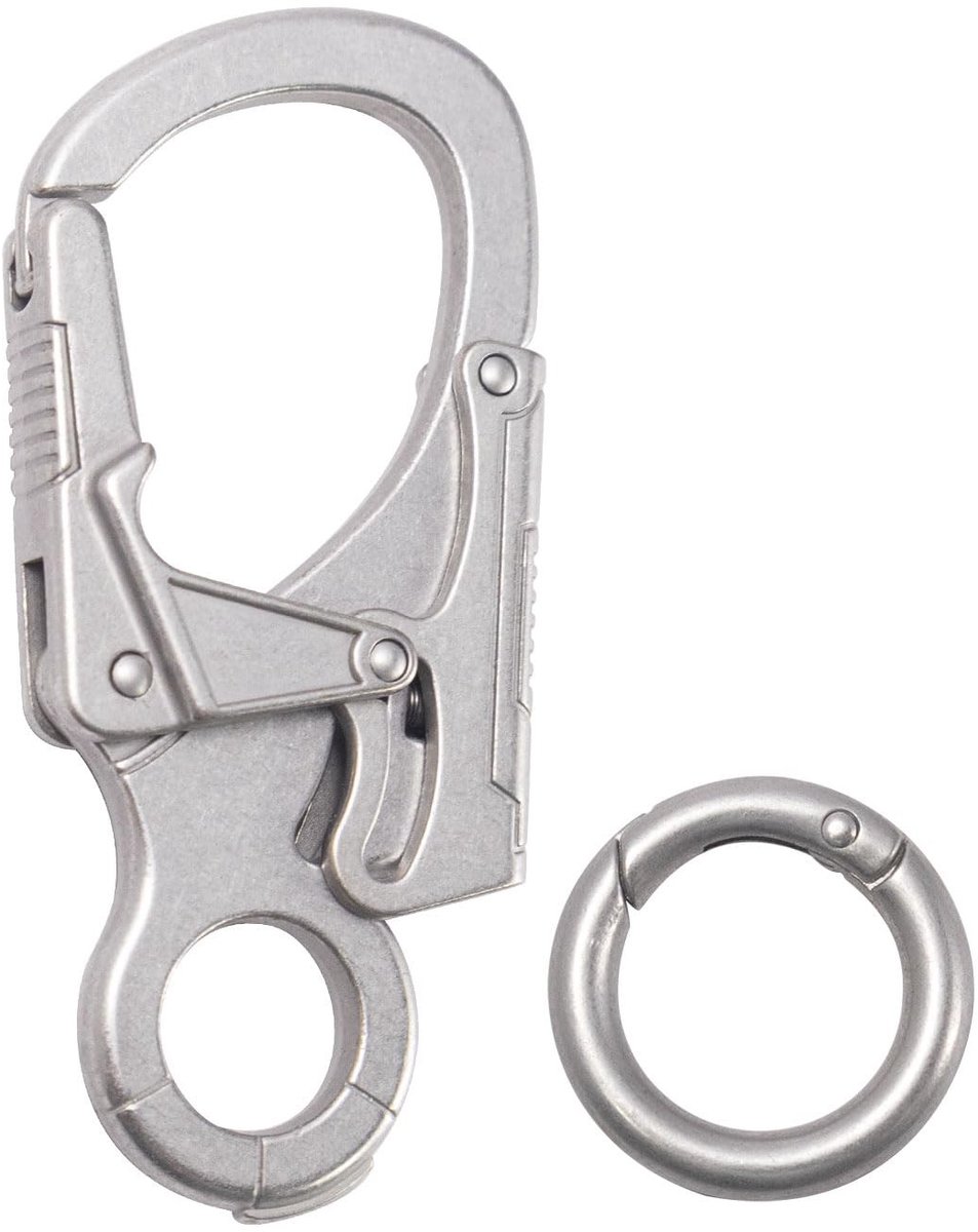 SolidKeus - D-vormige Carabiner Clip voor Sleutels en Outdoor Gebruik