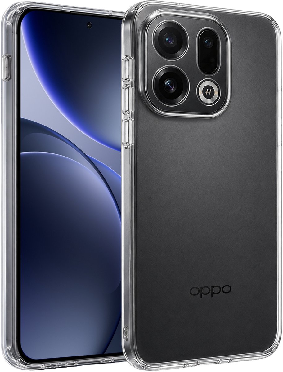 Hoesje - Geschikt voor OPPO Find X9 - Sterk & Shockproof - Siliconen Case - Hoes Cover - Telefoonhoes - Transparant