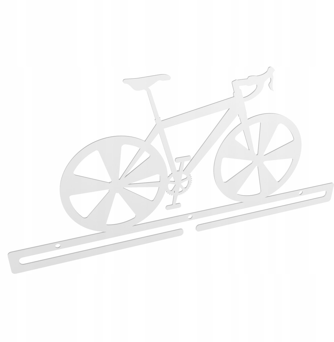 Metalen Fiets Medaillehanger - Wit - 50cm breed
