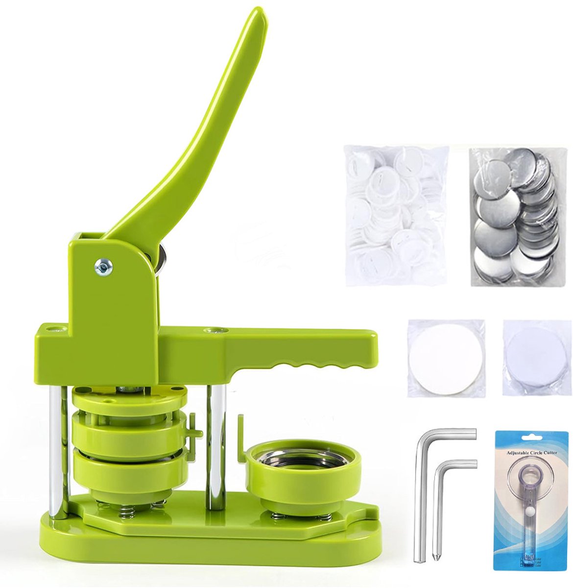 58mm Badge Maker Machine - Speldknop Maker Persmachine Kit - Pins - Buttonmachine - Button Make