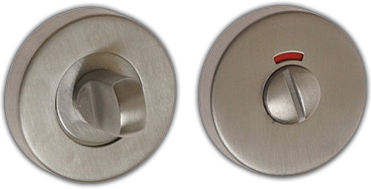 WC Rozet RVS met Indicator - Rond, 38mm