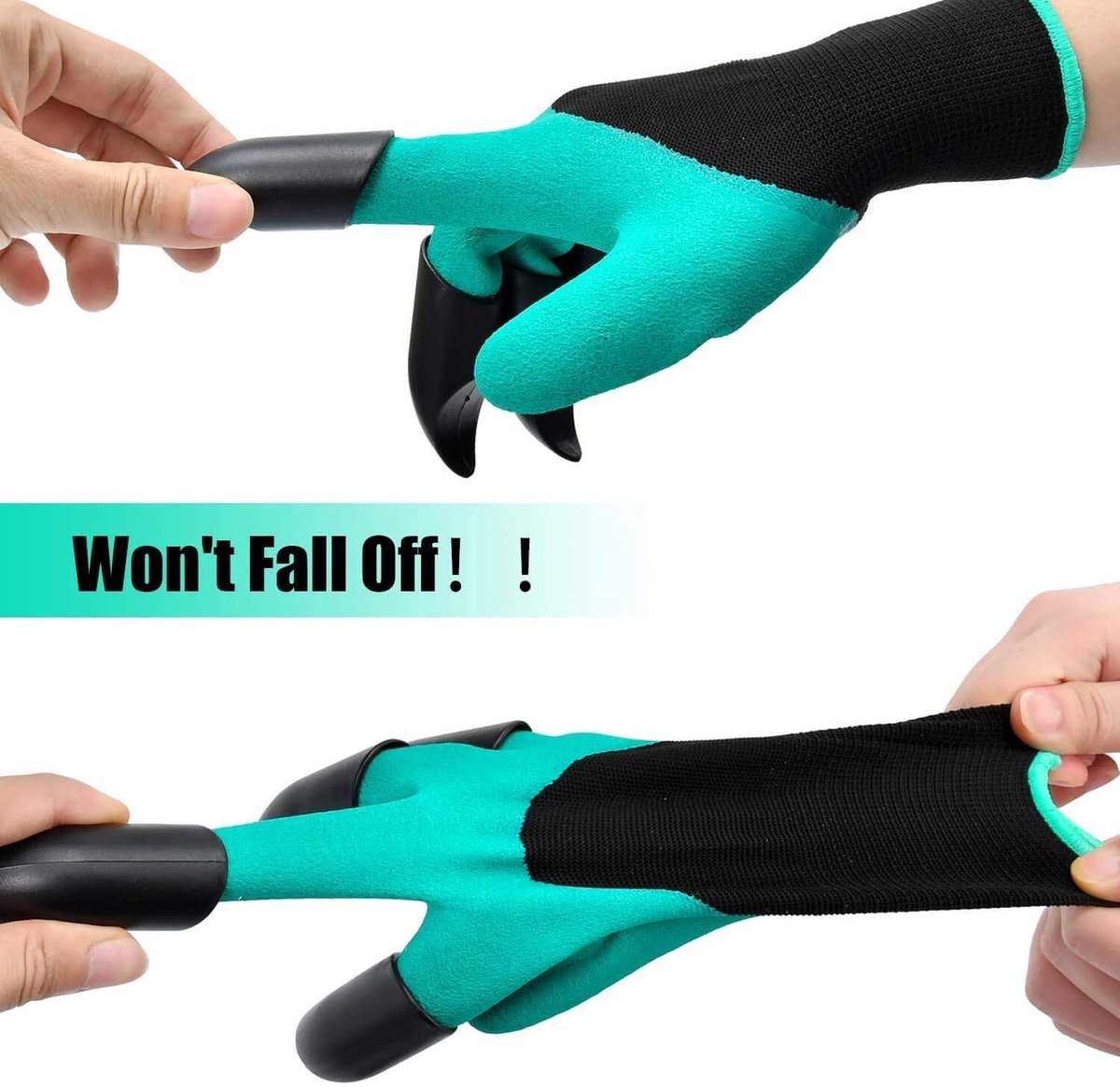 Set van 2 Paar Tuinhandschoenen met 8 Klauwen - Waterdichte Handschoenen voor Graven & Planten - Tuinhandschoenen voor Tuinieren, Bloemen, Groenten & Plantverzorging - Handige Tuinaccessoire voor Mannen en Vrouwen - Groen