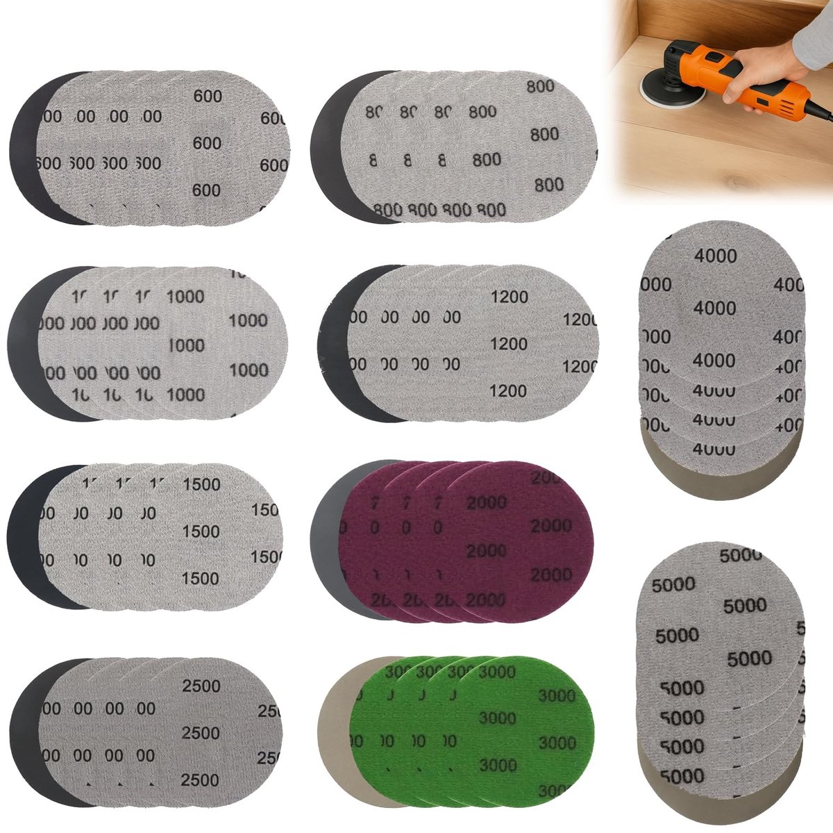 SolidKeus - Set van 50 Schuurpapier voor Diverse Toepassingen