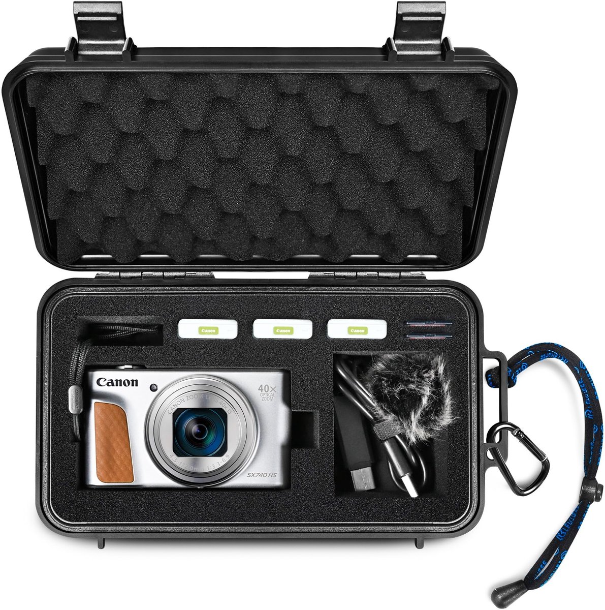 SolidKeus - Waterdichte Koffer voor Canon Powershot Camera