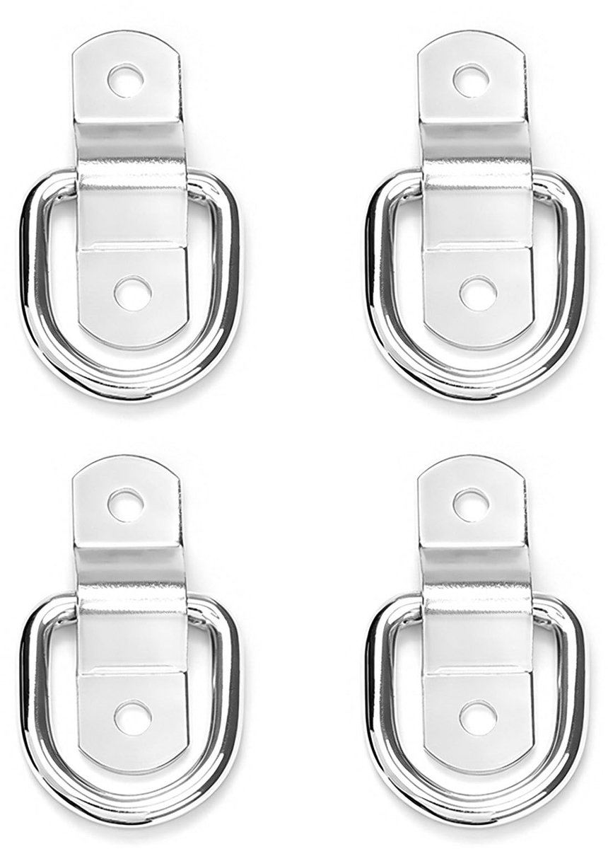 SolidKeus - Set van 4 Gecoate Stalen Trailer Lashing Ringen