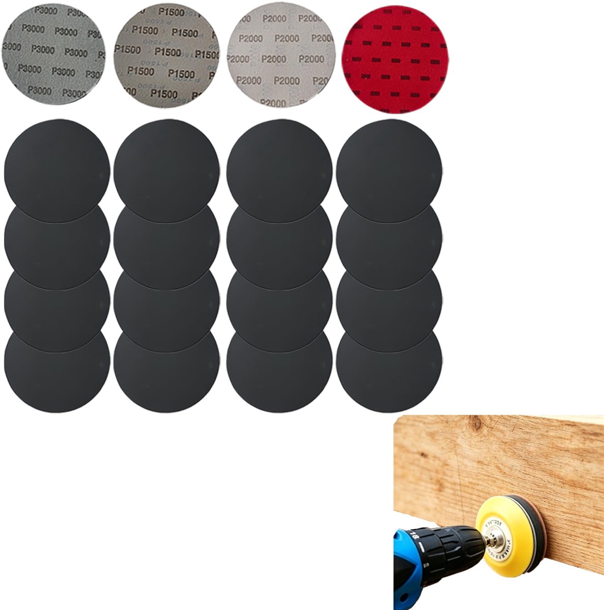 SolidKeus - Set van 20 Schuurdiscs voor Eccentrisch Schuren