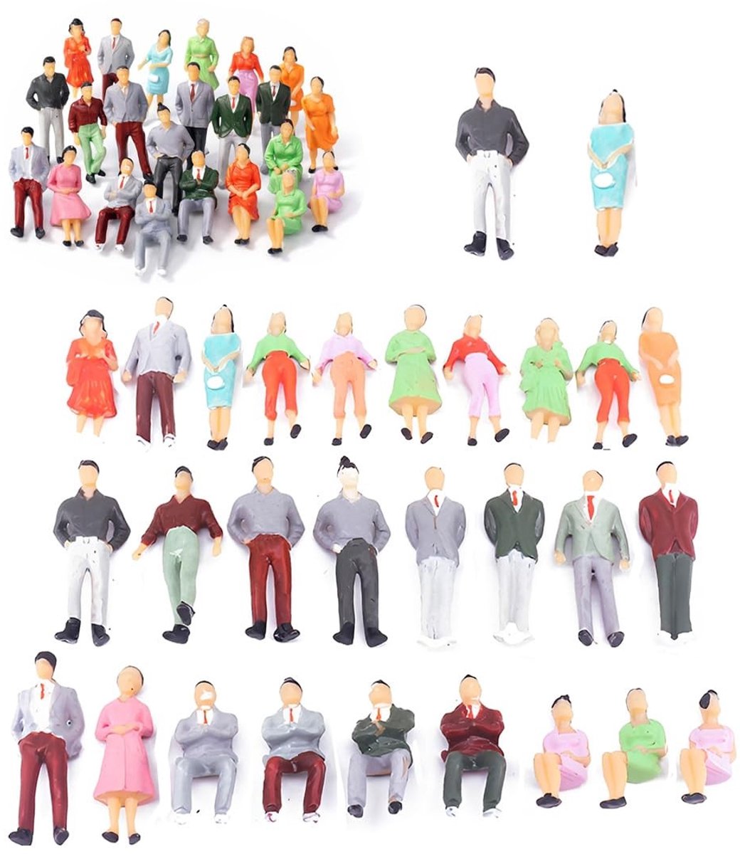 SolidKeus - Set van 20 Miniatuur Figuren voor Modelbouw