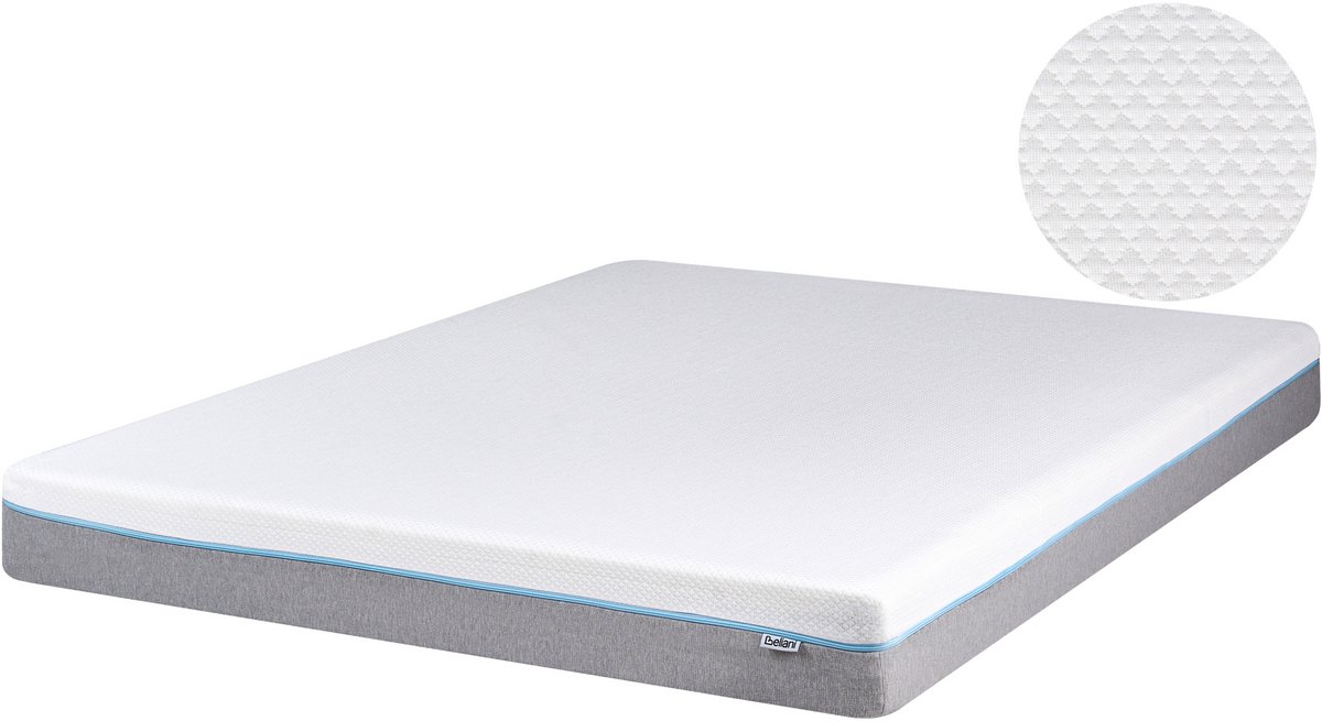 GLEE - Traagschuimmatras Stevig - Grijs - 160 x 200 cm - Polyester